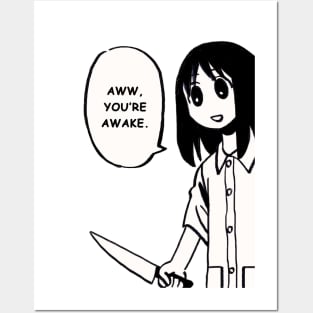 aww you're awake / funny azumanga daioh knife osaka Posters and Art